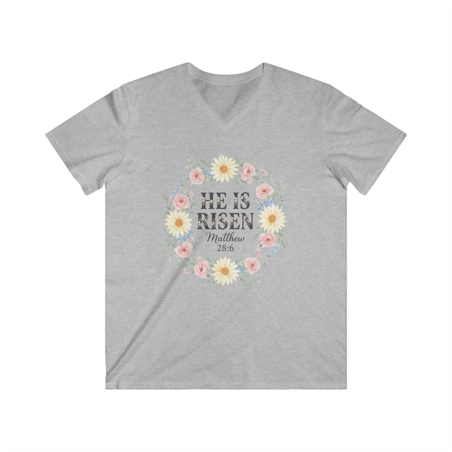 HE IS RISEN - V-NECK PREMIUM T-SHIRT