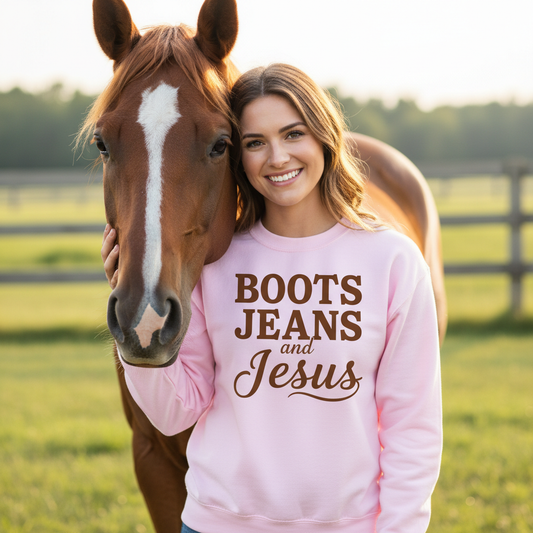 BOOTS JEANS JESUS - MEDIUM-HEAVY WEIGHT SWEATSHIRT