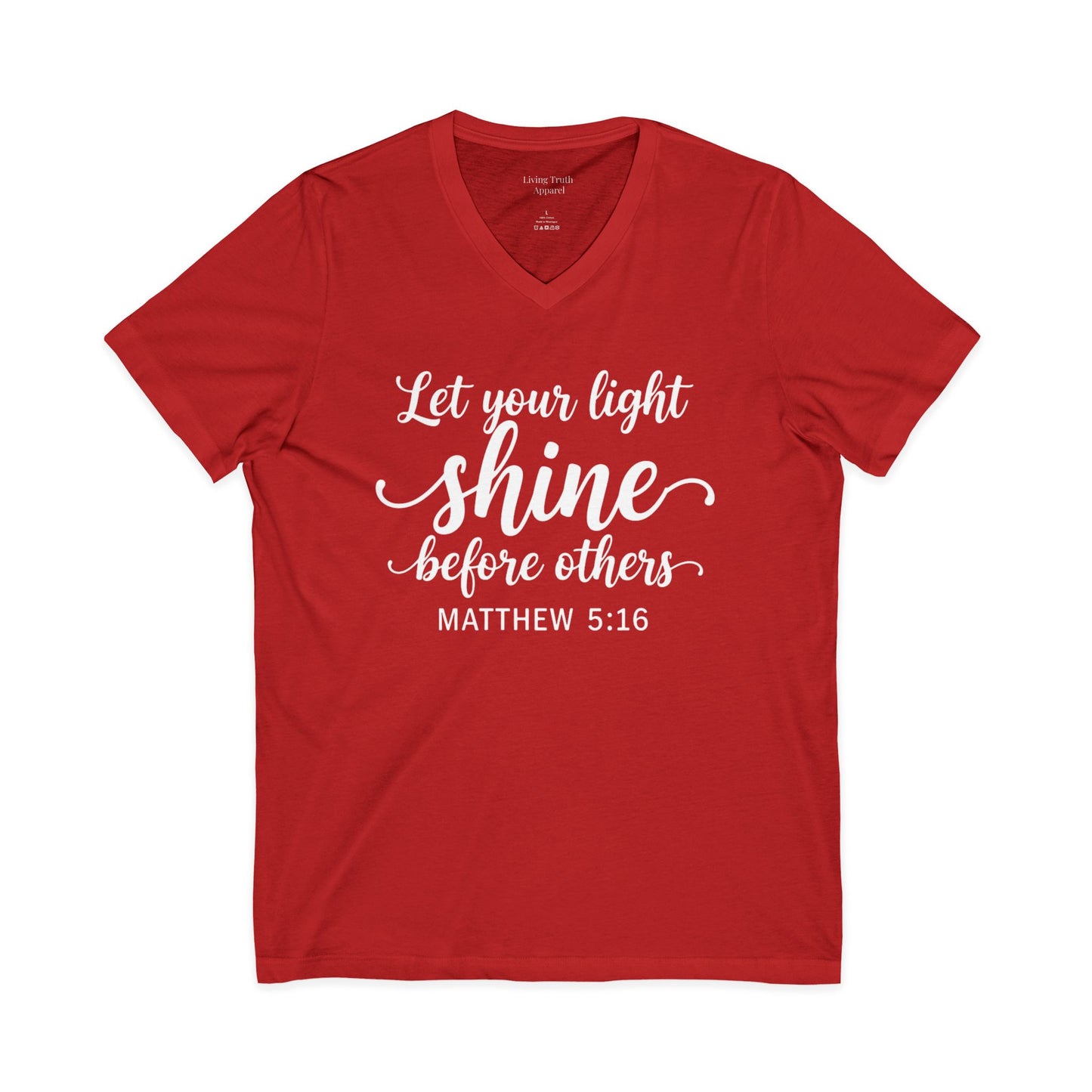 LET YOUR LIGHT SHINE- V-NECK PREMIUM T-SHIRT