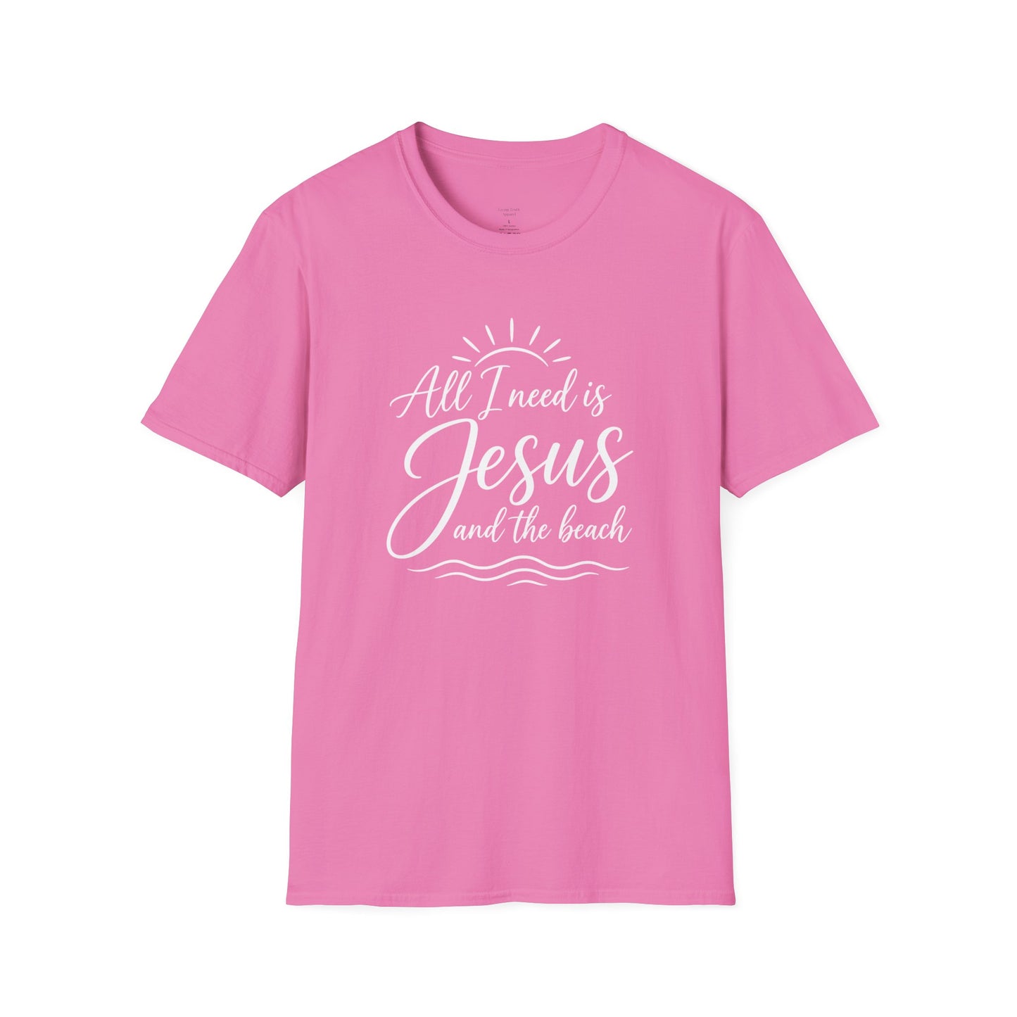 ALL I NEED IS JESUS AND THE BEACH - PREMIUM T-SHIRT
