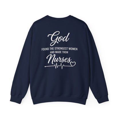 GOD FOUND NURSES - MEDIUM-HEAVY WEIGHT SWEATSHIRT