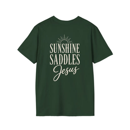 JESUS SUNSHINE SADDLES - PREMIUM T-SHIRT