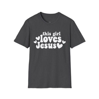 THIS GIRL LOVES JESUS - PREMIUM T-SHIRT