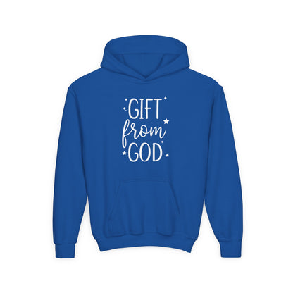 GIFT FROM GOD - YOUTH MEDIUM-HEAVY WEIGH HOODIE