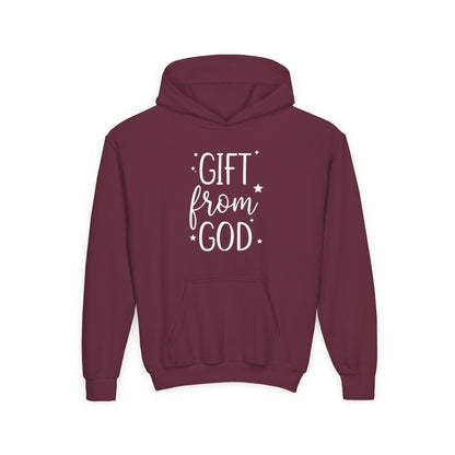 GIFT FROM GOD - YOUTH MEDIUM-HEAVY WEIGH HOODIE