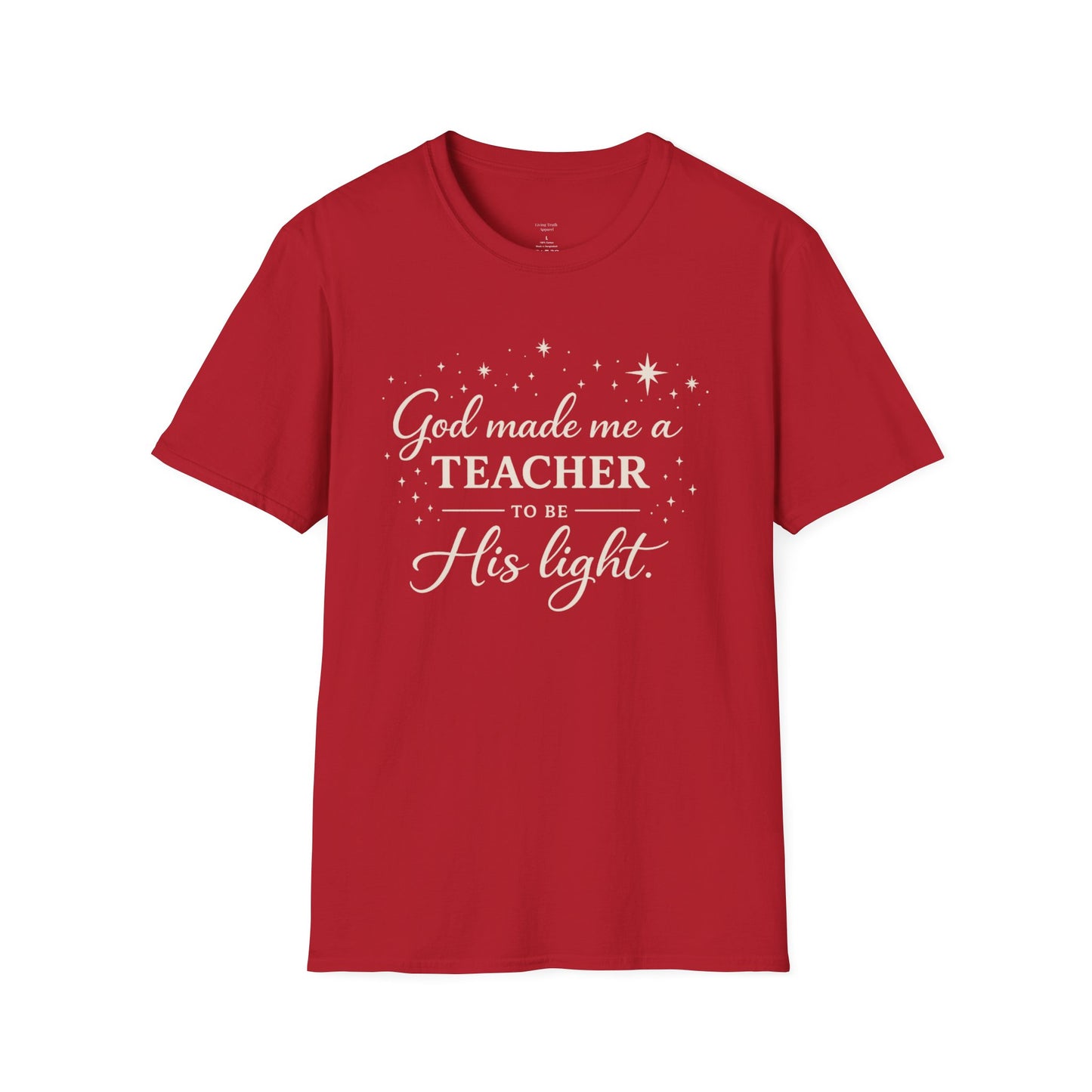 GOD MADE ME A TEACHER/FRONT ONLY - PREMIUM-T-SHIRT