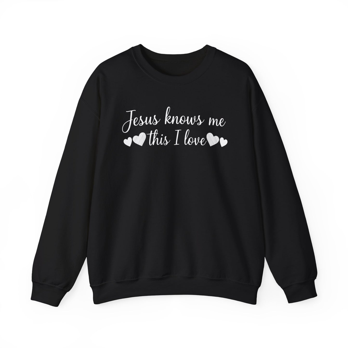 JESUS KNOWS ME THIS I LOVE - MEDIUM-HEAVY WEIGHT SWEATSHIRT