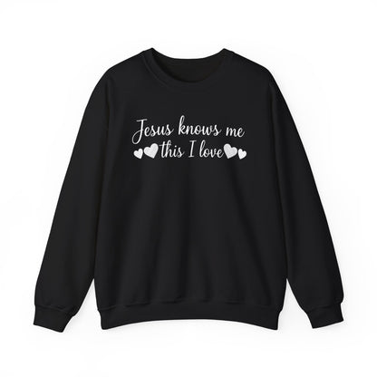 JESUS KNOWS ME THIS I LOVE - MEDIUM-HEAVY WEIGHT SWEATSHIRT
