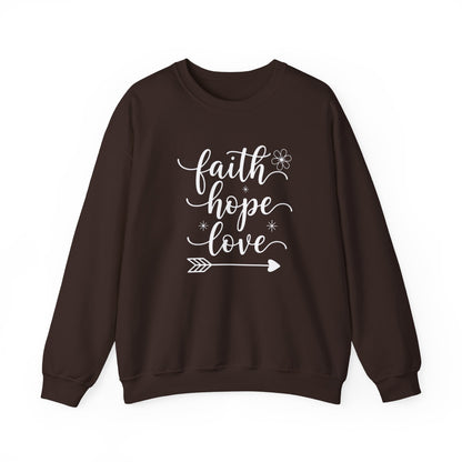 FAITH HOPE LOVE - MEDIUM-HEAVY WEIGHT SWEATSHIRT