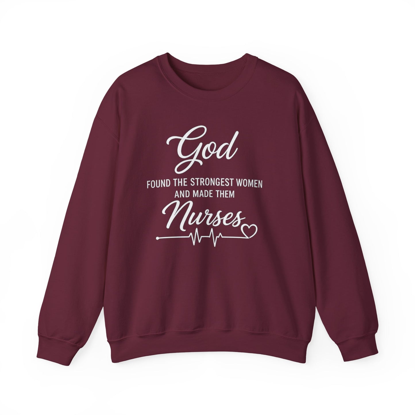 GOD FOUND THE STRONGEST WOMEN - MEDIUM-HEAVY WEIGHT SWEATSHIRT