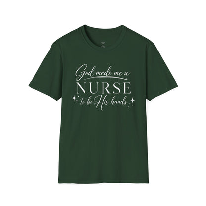 GOD MADE ME A NURSE - PREMIUM T-SHIRT