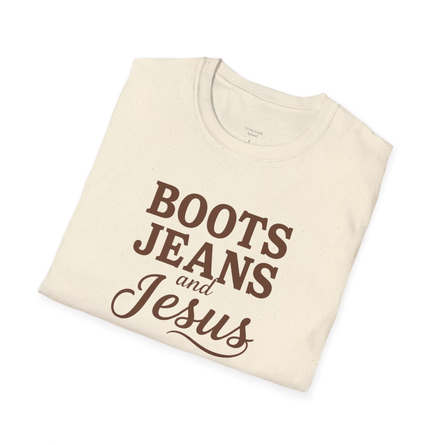 BOOT JEANS AND JESUS - PREMIUM T-SHIRT