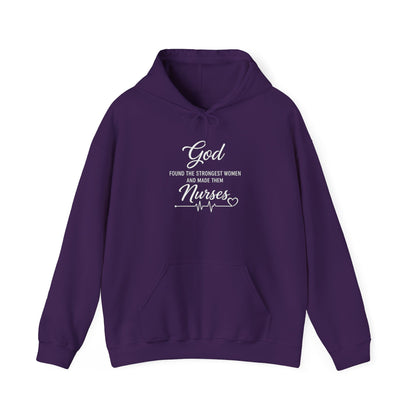 GOD FOUND THE STRONGEST WOMEN - MEDIUM-HEAVY WEIGHT HOODIE