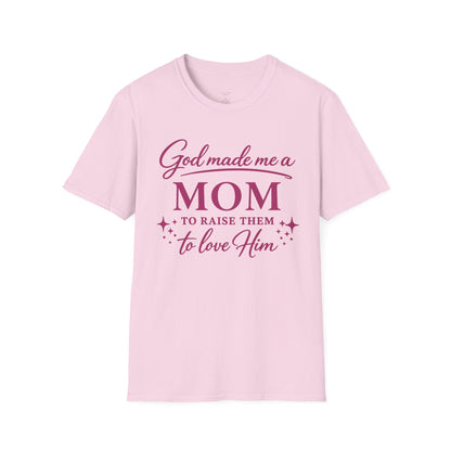 GOD MADE ME A MOM FRONT ONLY - PREMIUM-T-SHIRT