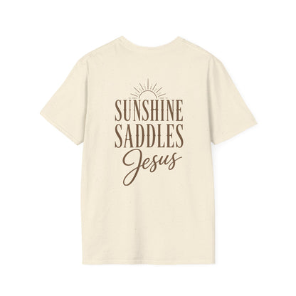 JESUS SUNSHINE SADDLES - PREMIUM T-SHIRT