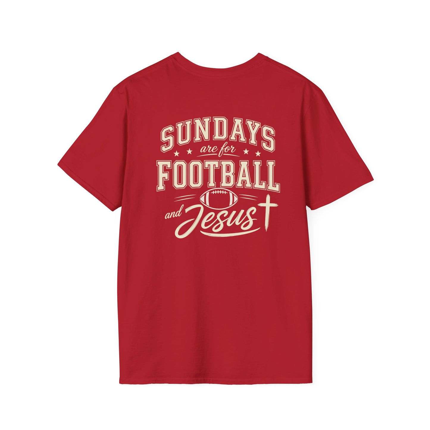 SUNDAYS ARE FOR FOOTBALL AND JESUS - PREMIUM T-SHIRT
