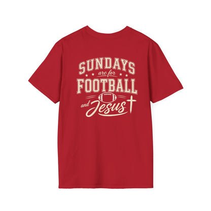 SUNDAYS ARE FOR FOOTBALL AND JESUS - PREMIUM T-SHIRT