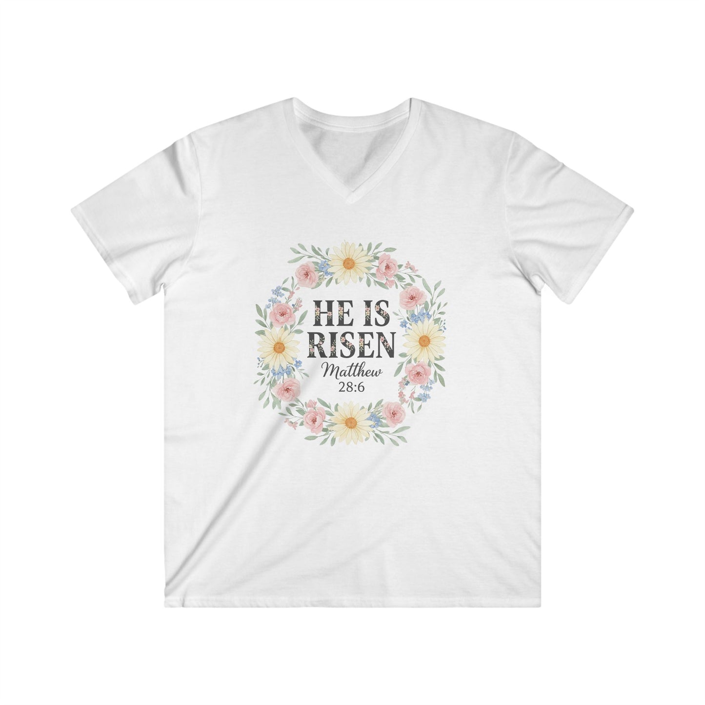 HE IS RISEN - V-NECK PREMIUM T-SHIRT