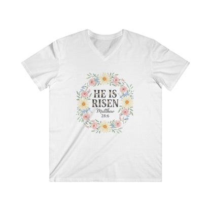 HE IS RISEN - V-NECK PREMIUM T-SHIRT