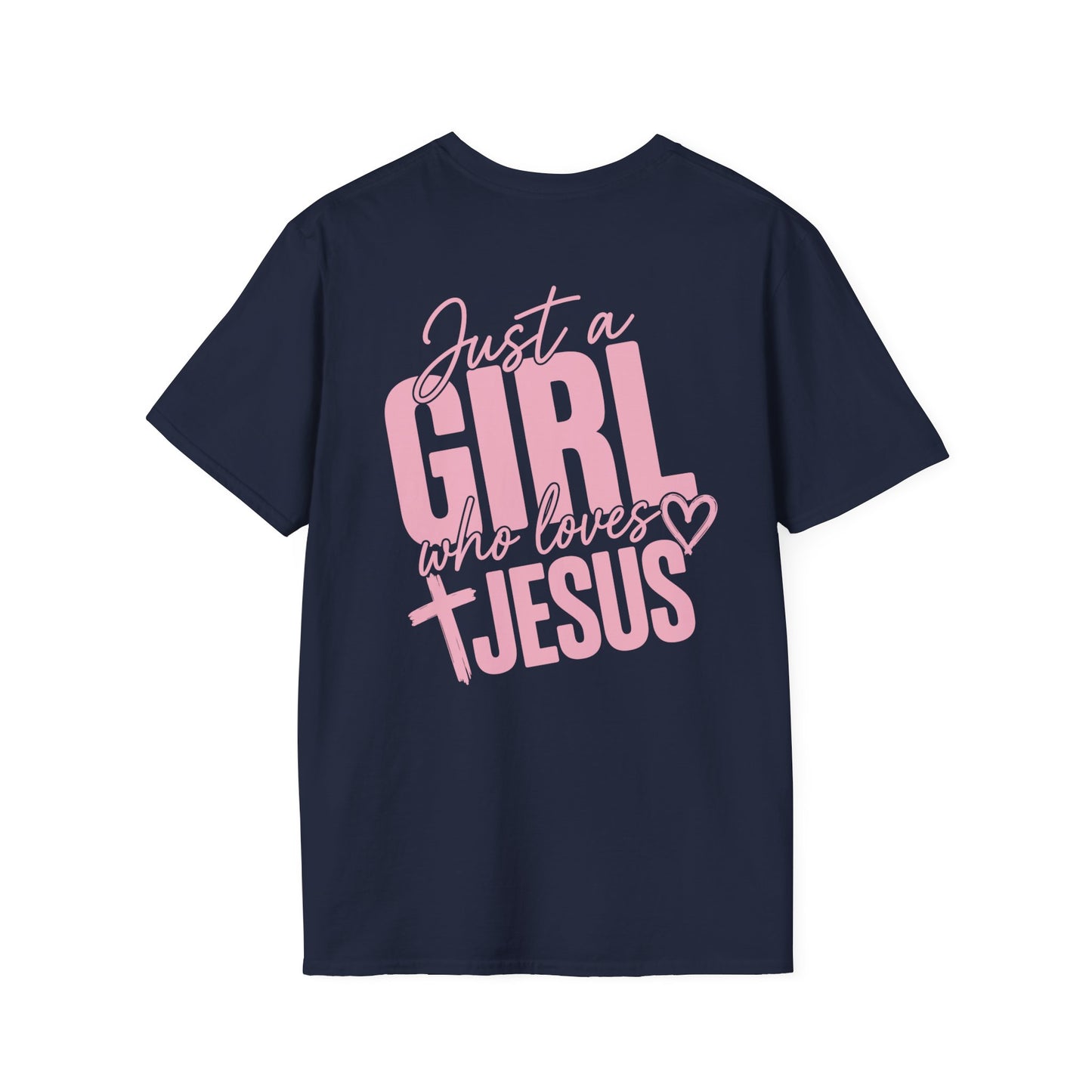 JUST A GIRL WHO LOVES JESUS - PREMIUM T-SHIRT