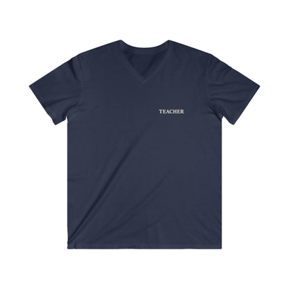 GOD MADE ME A TEACHER - V-NECK PREMIUM T-SHIRT