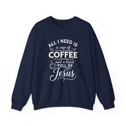 HEART FULL OF JESUS - MEDIUM-HEAVY WEIGHT SWEATSHIRT