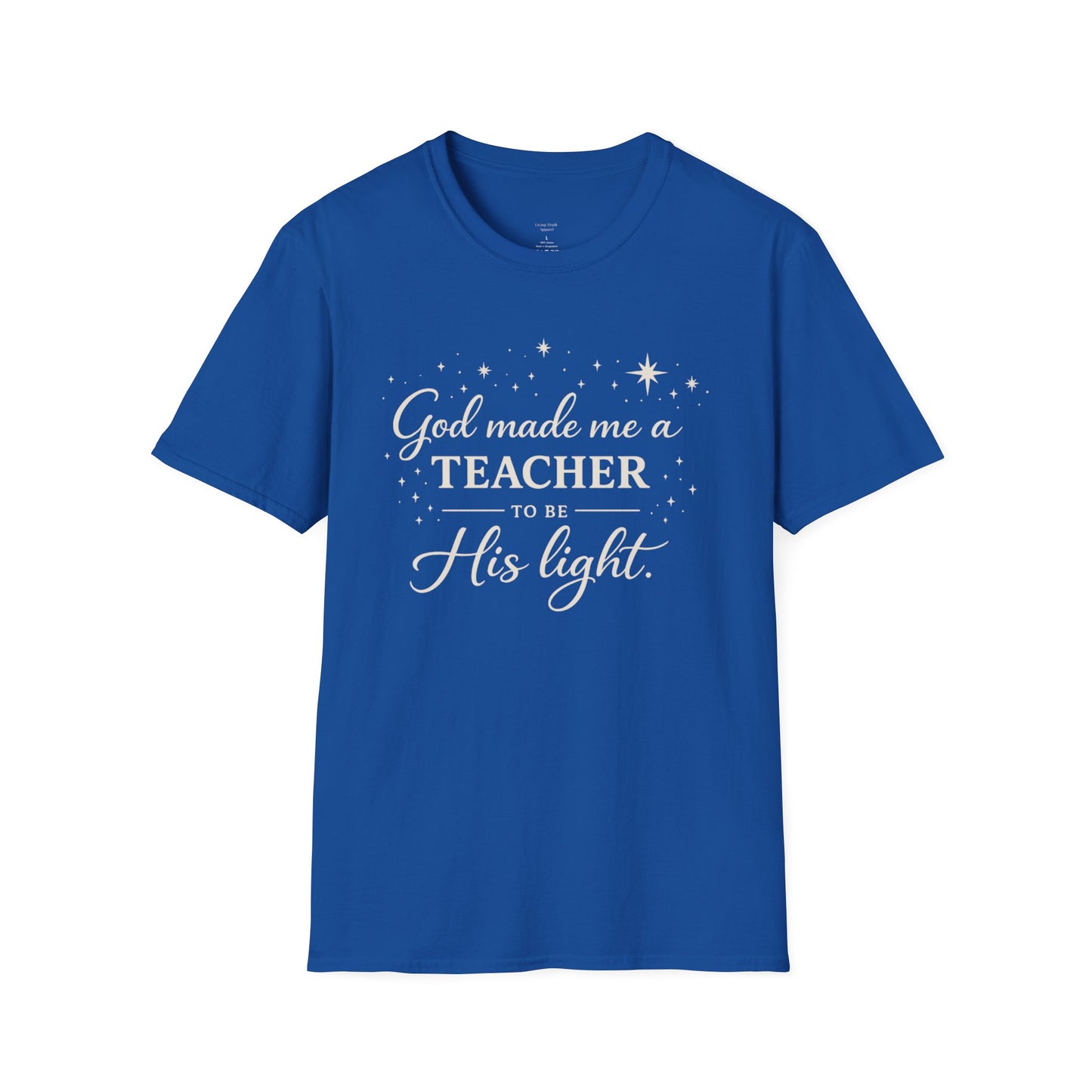 GOD MADE ME A TEACHER/FRONT ONLY - PREMIUM-T-SHIRT