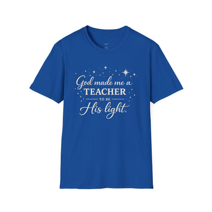 GOD MADE ME A TEACHER/FRONT ONLY - PREMIUM-T-SHIRT