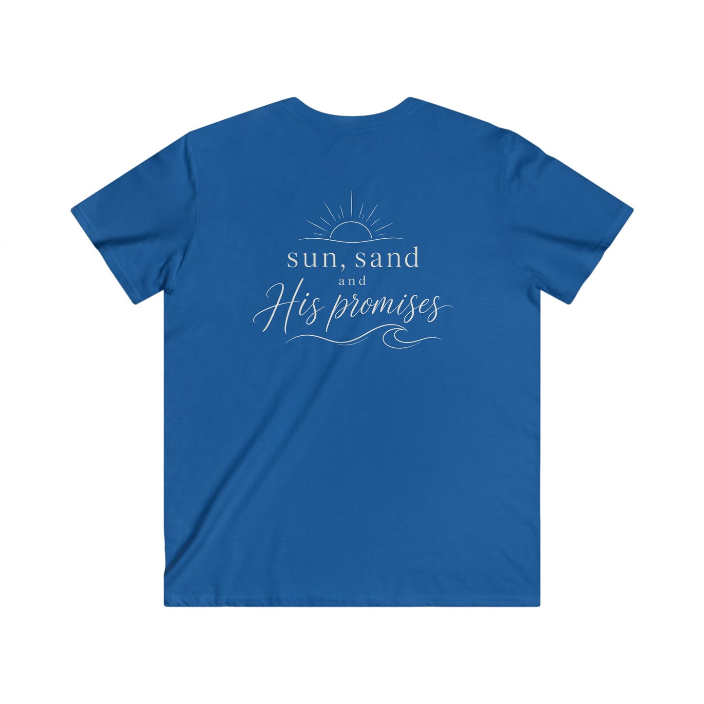 SUN SAND HIS PROMISES - V-NECK PREMIUM T-SHIRT