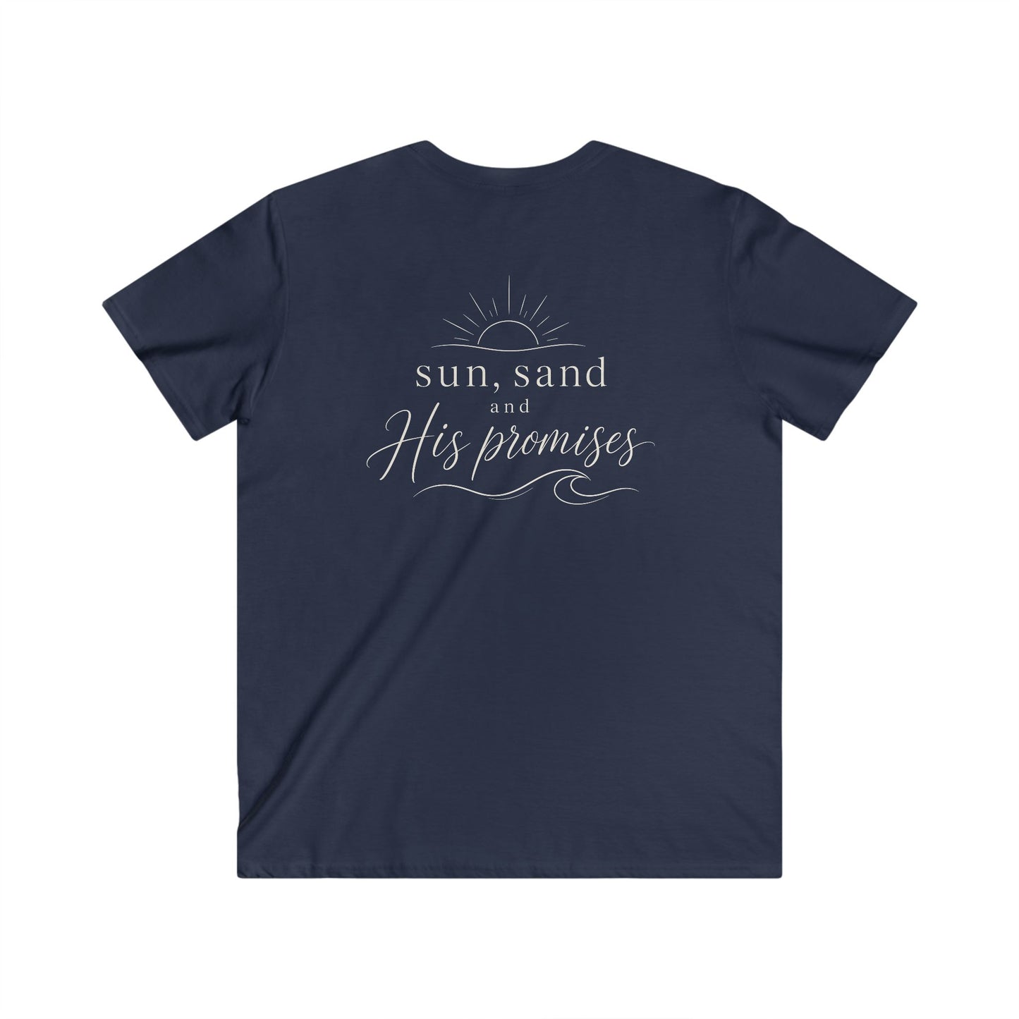 SUN SAND HIS PROMISES - V-NECK PREMIUM T-SHIRT