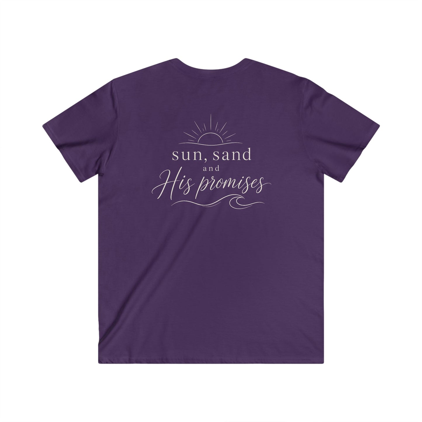 SUN SAND HIS PROMISES - V-NECK PREMIUM T-SHIRT