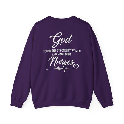 GOD FOUND NURSES - MEDIUM-HEAVY WEIGHT SWEATSHIRT