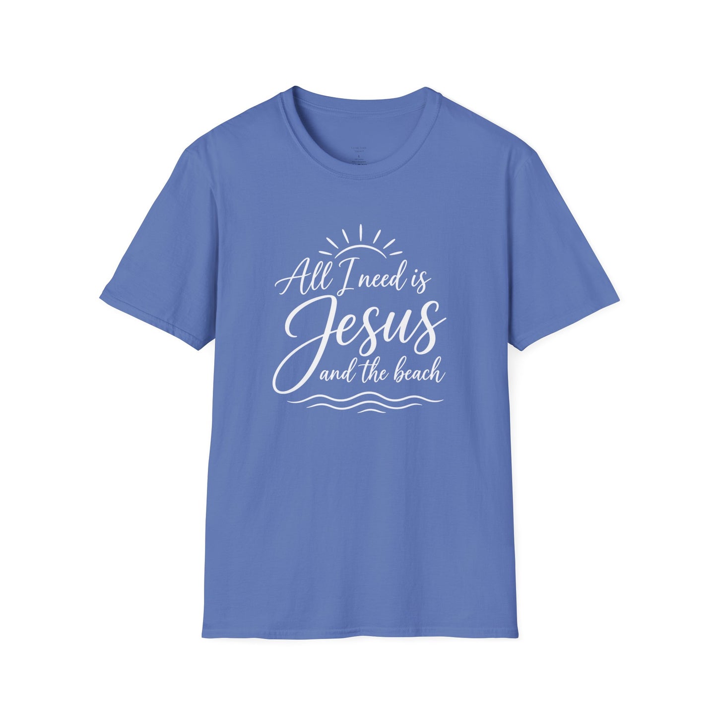 ALL I NEED IS JESUS AND THE BEACH - PREMIUM T-SHIRT