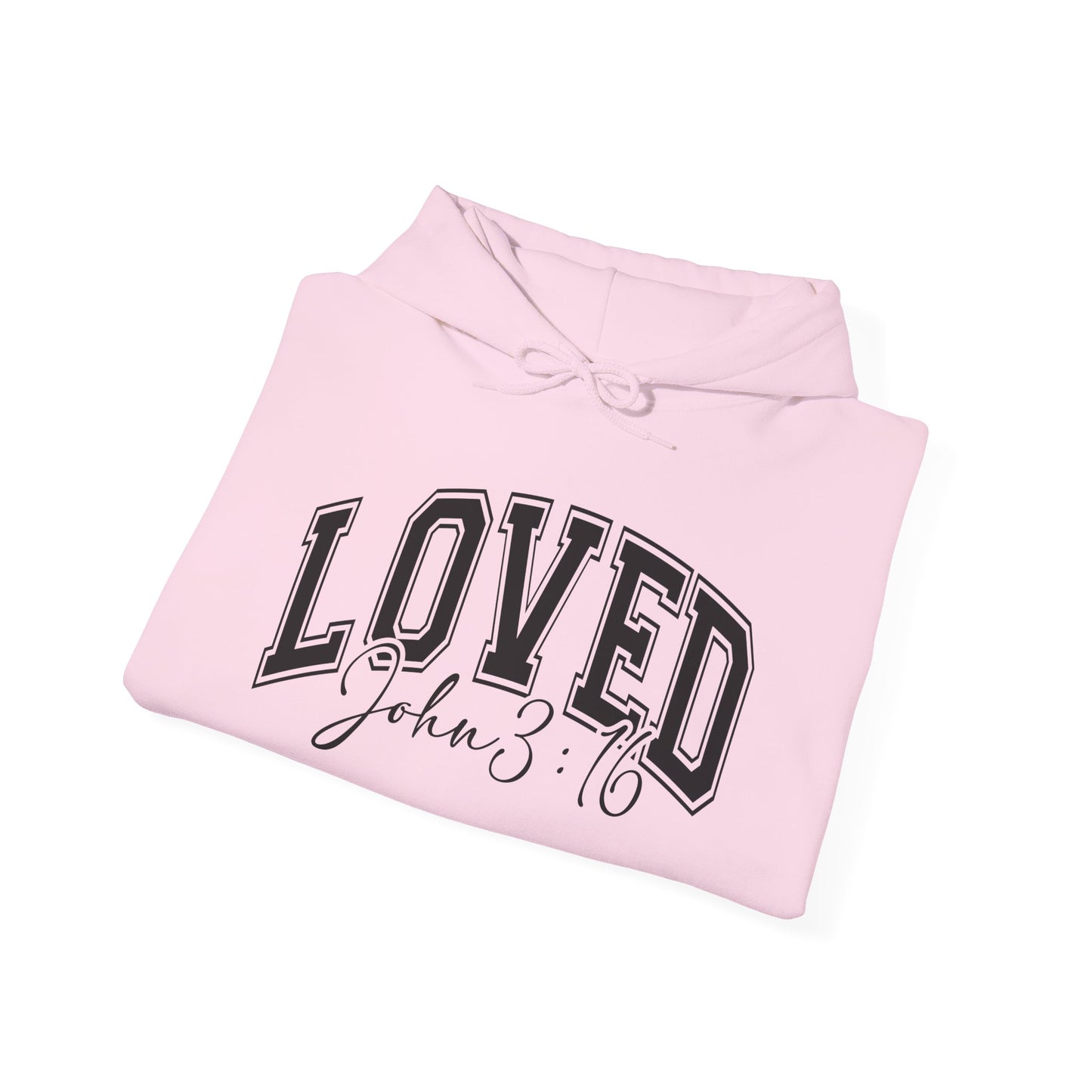 LOVED JOHN 3:16 MEDIUM WEIGHT HOODIE
