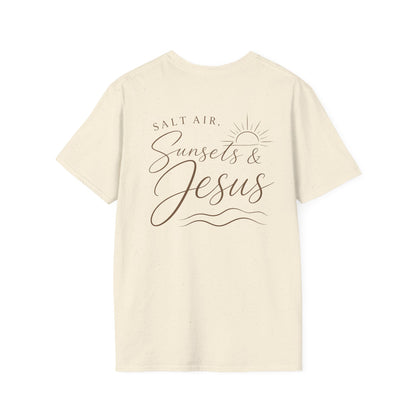 SALT AIR, SUNSET, JESUS - PREMIUM T-SHIRT
