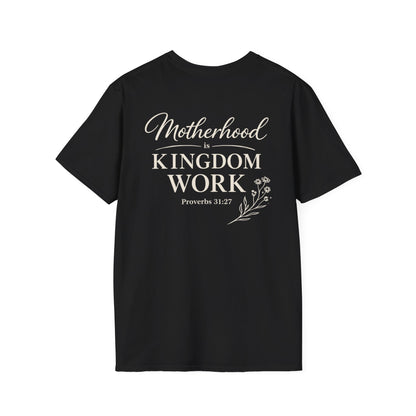 MOTHERHOOD IS KINGDOM WORK FLORAL - PREMIUM T-SHIRT
