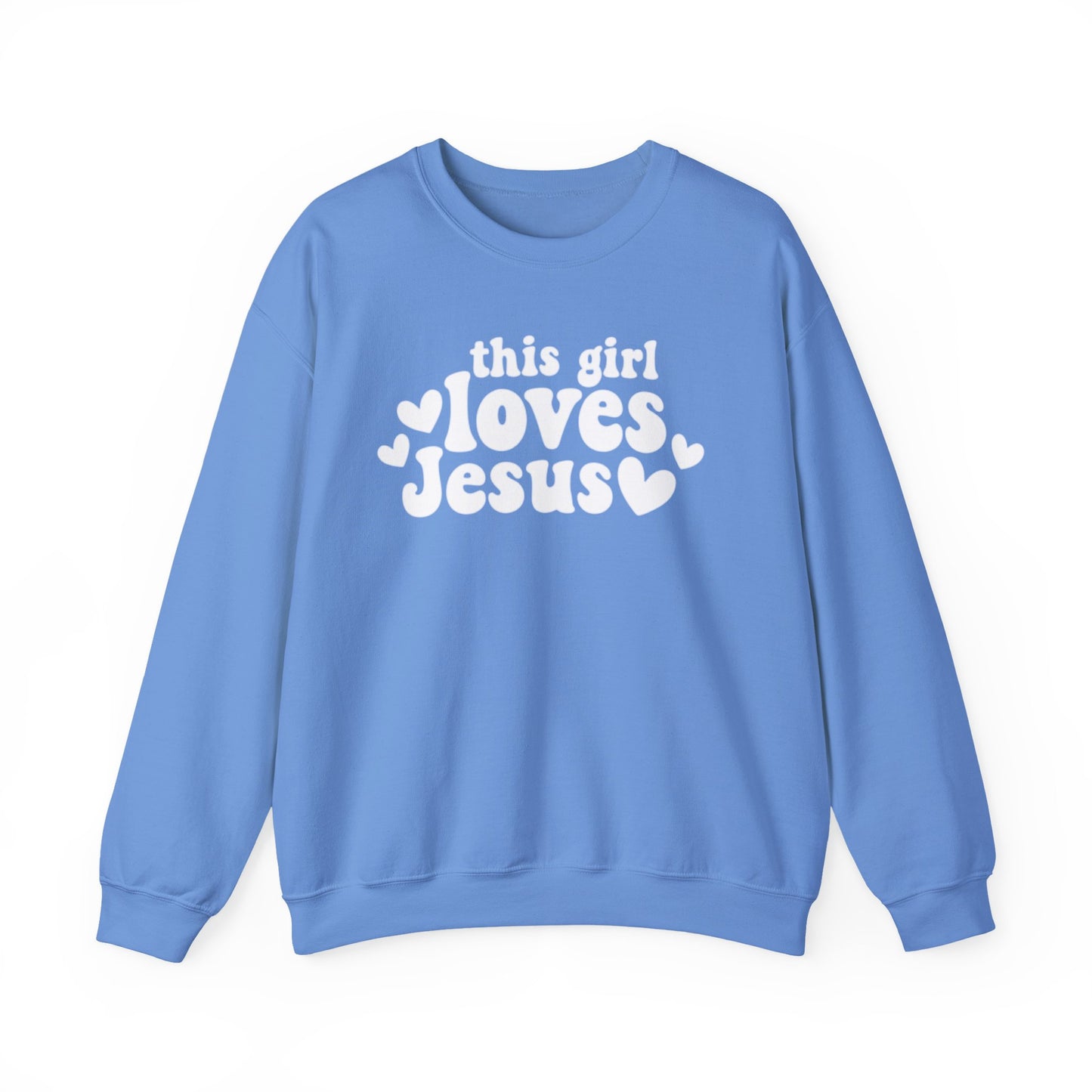 THIS GIRL LOVES JESUS - MEDIUM-HEAVY WEIGHT SWEATSHIRT