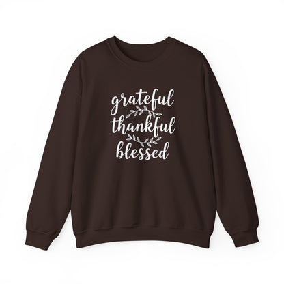 GRATEFUL, THANKFUL, BLESSED - MEDIUM-HEAVY WEIGHT SWEATSHIRT