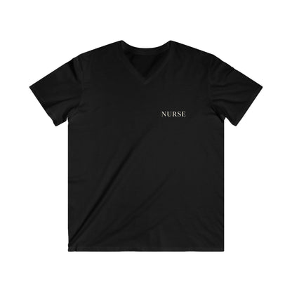GOD MADE ME A NURSE - V-NECK PREMIUM T-SHIRT