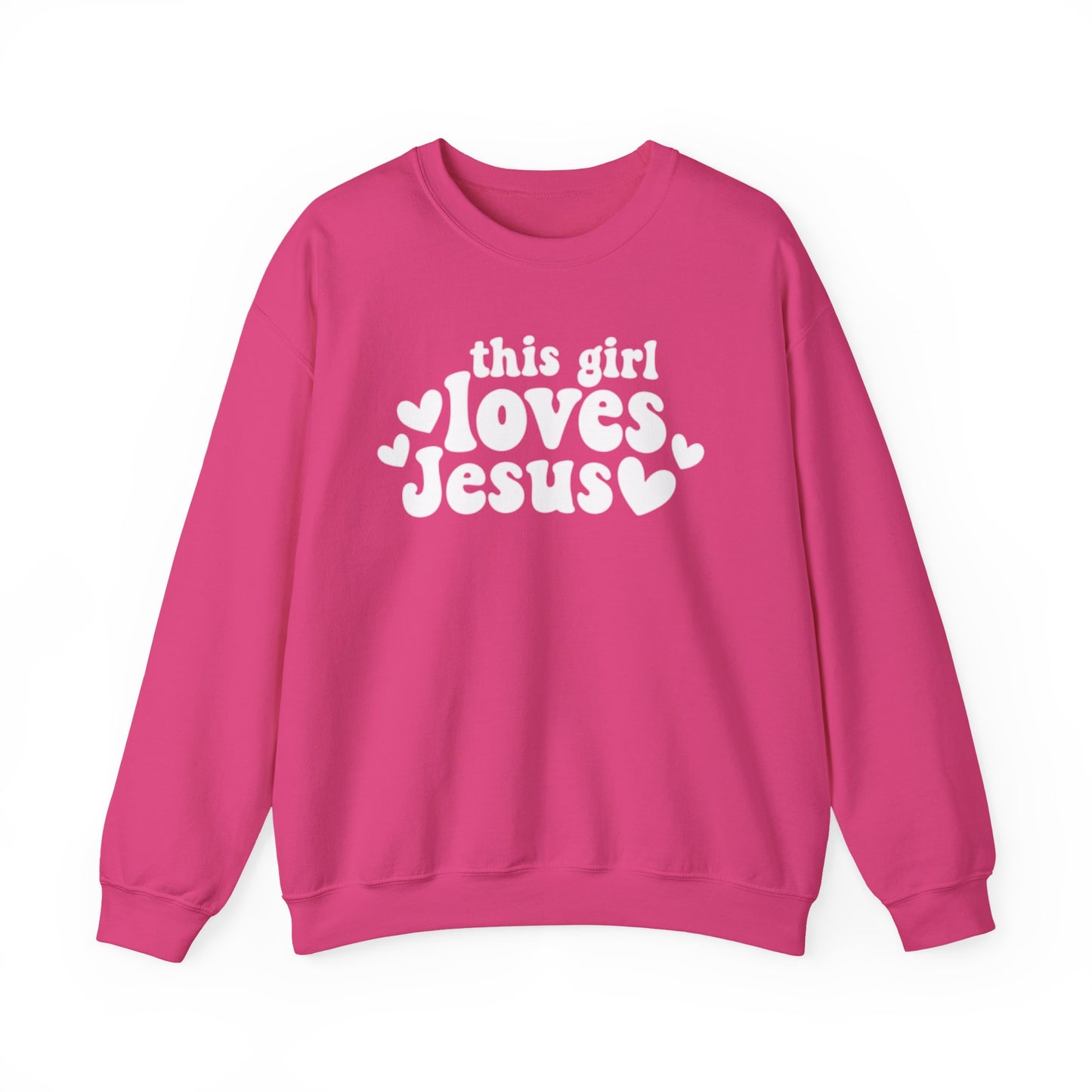 THIS GIRL LOVES JESUS - MEDIUM-HEAVY WEIGHT SWEATSHIRT