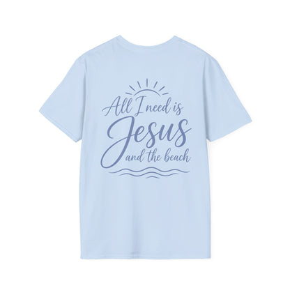 ALL I NEED IS JESUS AND THE BEACH F/B - PREMIUM T-SHIRT