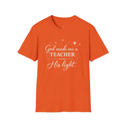 GOD MADE ME A TEACHER/FRONT ONLY - PREMIUM-T-SHIRT