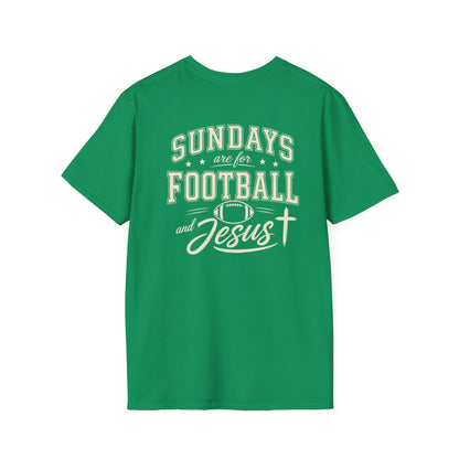SUNDAYS ARE FOR FOOTBALL AND JESUS - PREMIUM T-SHIRT