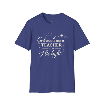 GOD MADE ME A TEACHER/FRONT ONLY - PREMIUM-T-SHIRT