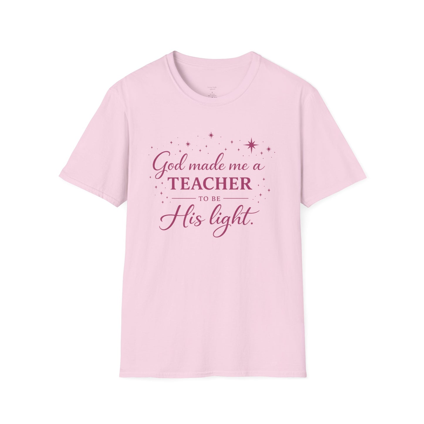 GOD MADE ME A TEACHER/FRONT ONLY - PREMIUM-T-SHIRT