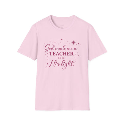 GOD MADE ME A TEACHER/FRONT ONLY - PREMIUM-T-SHIRT