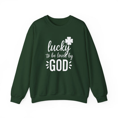 LUCKY TO BE LOVED BY GOD - MEDIUM-HEAVY WEIGHT SWEATSHIRT