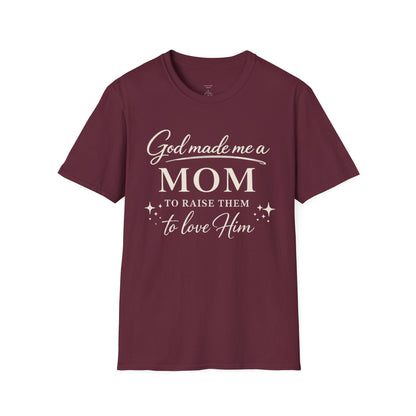 GOD MADE ME A MOM FRONT ONLY - PREMIUM-T-SHIRT