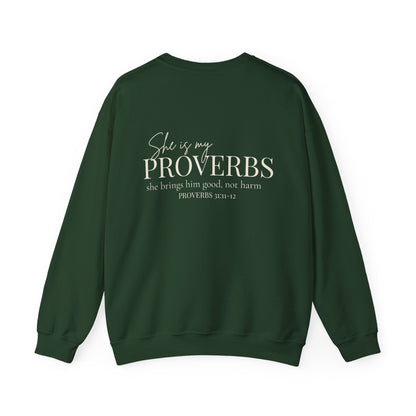 SHE IS MY PROVERBS - MEDIUM-HEAVY WEIGHT  SWEATSHIRT