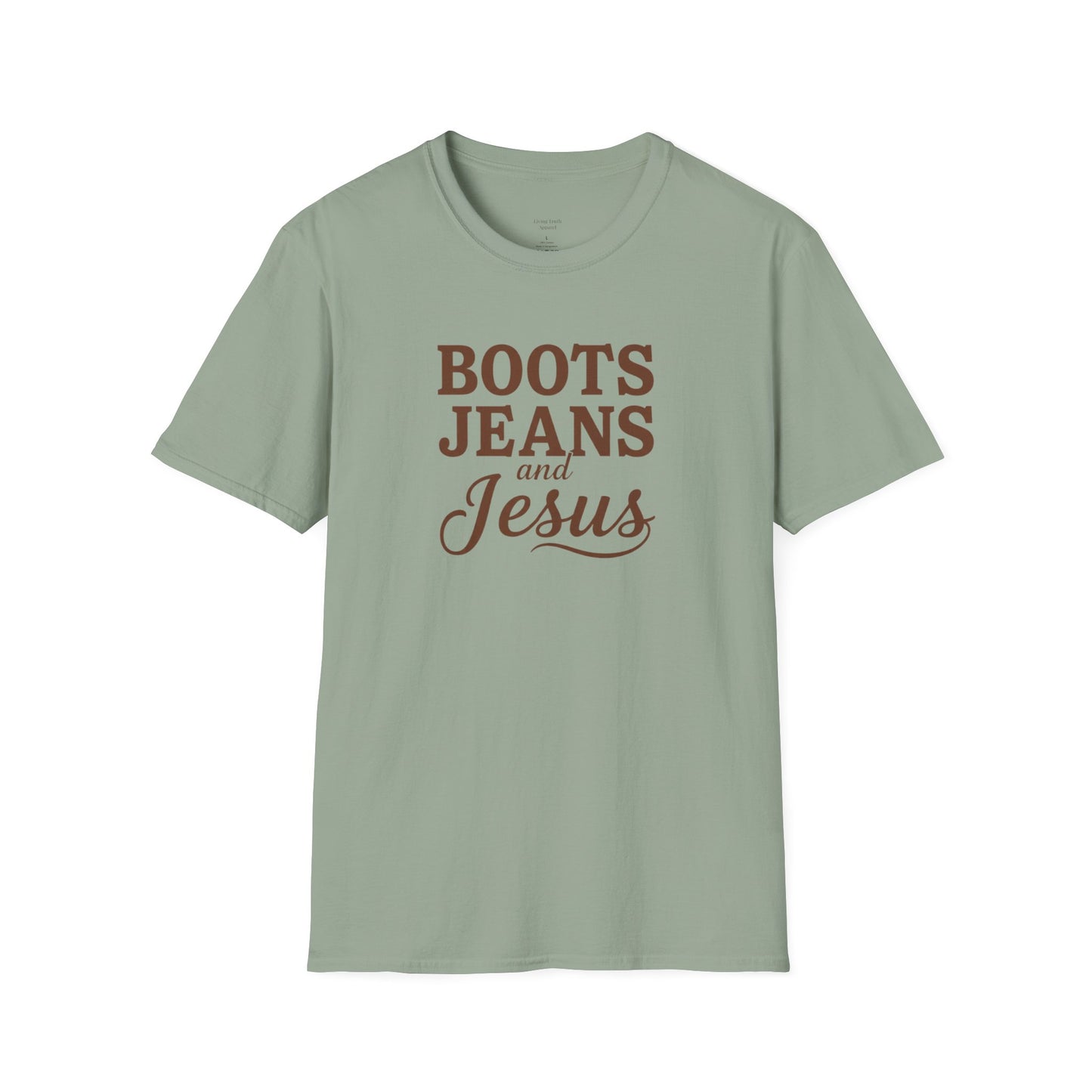 BOOT JEANS AND JESUS - PREMIUM T-SHIRT